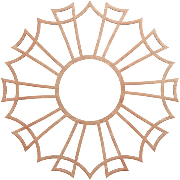 Ekena Millwork Augustus Wood Fretwork Pierced Ceiling Medallion, Cherry, 24"OD x 8 1/2"ID x 1/4"T CMWP24X24X0250AUCH - main